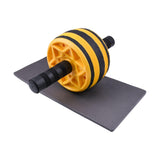 Maxbell Ab Roller Wheel Strength Training for Men Women with Knee Mat Body Building Yellow