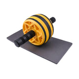 Maxbell Ab Roller Wheel Strength Training for Men Women with Knee Mat Body Building Yellow