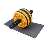 Maxbell Ab Roller Wheel Strength Training for Men Women with Knee Mat Body Building Yellow
