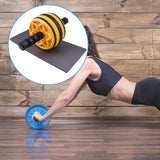 Maxbell Ab Roller Wheel Strength Training for Men Women with Knee Mat Body Building Yellow