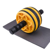 Maxbell Ab Roller Wheel Strength Training for Men Women with Knee Mat Body Building Yellow