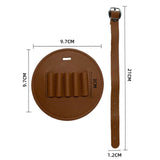 Maxbell Portable Golf Tee Holder Hanging Strap Waist Pack PU Golf Tee Pouch Bag Brown