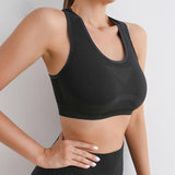 Maxbell Women Sports Bras tank top bras for Cycling Daily Wear Walking S and M Black