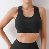 Maxbell Women Sports Bras tank top bras for Cycling Daily Wear Walking S and M Black