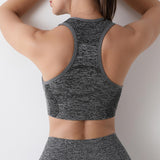 Maxbell Women Sports Bras tank top bras for Cycling Daily Wear Walking S and M Grey