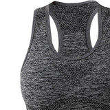 Maxbell Women Sports Bras tank top bras for Cycling Daily Wear Walking L and XL Grey