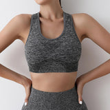 Maxbell Women Sports Bras tank top bras for Cycling Daily Wear Walking L and XL Grey