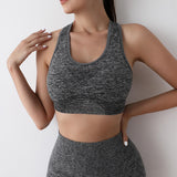 Maxbell Women Sports Bras tank top bras for Cycling Daily Wear Walking L and XL Grey