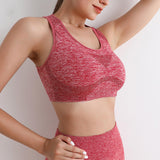 Maxbell Women Sports Bras tank top bras for Cycling Daily Wear Walking L and XL Red