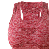 Maxbell Women Sports Bras tank top bras for Cycling Daily Wear Walking L and XL Red