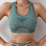 Maxbell Women Sports Bras tank top bras for Cycling Daily Wear Walking S and M Green