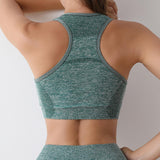 Maxbell Women Sports Bras tank top bras for Cycling Daily Wear Walking L and XL Green