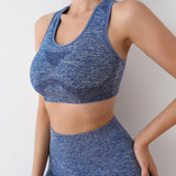 Maxbell Women Sports Bras tank top bras for Cycling Daily Wear Walking S and M Blue