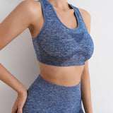 Maxbell Women Sports Bras tank top bras for Cycling Daily Wear Walking S and M Blue