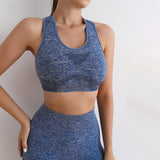 Maxbell Women Sports Bras tank top bras for Cycling Daily Wear Walking S and M Blue