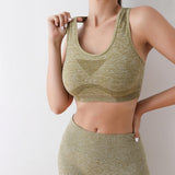 Maxbell Women Sports Bras tank top bras for Cycling Daily Wear Walking S and M Yellow