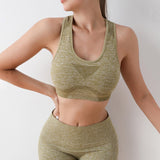 Maxbell Women Sports Bras tank top bras for Cycling Daily Wear Walking L and XL Yellow