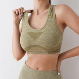 Maxbell Women Sports Bras tank top bras for Cycling Daily Wear Walking L and XL Yellow