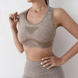 Maxbell Women Sports Bras tank top bras for Cycling Daily Wear Walking S and M Khaki