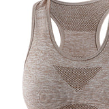 Maxbell Women Sports Bras tank top bras for Cycling Daily Wear Walking L and XL Khaki