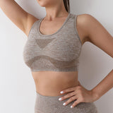 Maxbell Women Sports Bras tank top bras for Cycling Daily Wear Walking L and XL Khaki