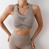 Maxbell Women Sports Bras tank top bras for Cycling Daily Wear Walking L and XL Khaki