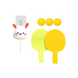 Maxbell Portable Indoor Hanging Table Tennis with Balls Interaction Birthday Bunny Three Ball