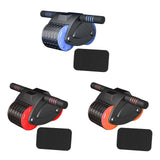 Maxbell Abdominal Roller Wheel with Mat Widened Double Wheels Body Building Workout Blue