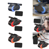 Maxbell Abdominal Roller Wheel with Mat Widened Double Wheels Body Building Workout Blue