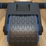 Maxbell Abdominal Roller Wheel with Mat Widened Double Wheels Body Building Workout Blue