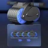 Maxbell Abdominal Roller Wheel with Mat Widened Double Wheels Body Building Workout Blue