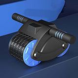 Maxbell Abdominal Roller Wheel with Mat Widened Double Wheels Body Building Workout Blue