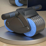 Maxbell Abdominal Roller Wheel with Mat Widened Double Wheels Body Building Workout Blue
