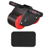 Maxbell Abdominal Roller Wheel with Mat Widened Double Wheels Body Building Workout Red