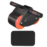 Maxbell Abdominal Roller Wheel with Mat Widened Double Wheels Body Building Workout Orange