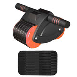 Maxbell Abdominal Roller Wheel with Mat Widened Double Wheels Body Building Workout Orange