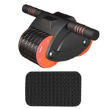 Maxbell Abdominal Roller Wheel with Mat Widened Double Wheels Body Building Workout Orange