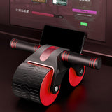 Maxbell Automatic Rebound Abdominal Wheel,Ab Roller Wheel for Unisex Office Training Red