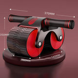 Maxbell Automatic Rebound Abdominal Wheel,Ab Roller Wheel for Unisex Office Training Red