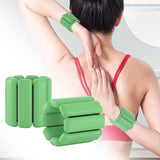 Maxbell Wearable Wrist Ankle Weights Walking Adjustable Aerobics Pilates Dance Green