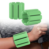 Maxbell Wearable Wrist Ankle Weights Walking Adjustable Aerobics Pilates Dance Green