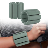 Maxbell Wearable Wrist Ankle Weights Walking Adjustable Aerobics Pilates Dance Gray Green