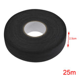 Maxbell 2.5Cmx25M Ice Hockey Cloth Tape Wrapping Breathable Nonslip Protector Cover Black