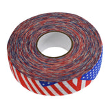 Maxbell 2.5Cmx25M Ice Hockey Cloth Tape Wrapping Breathable Nonslip Protector Cover Flag Red