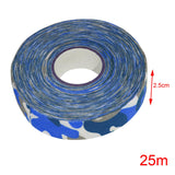 Maxbell 2.5Cmx25M Ice Hockey Cloth Tape Wrapping Breathable Nonslip Protector Cover Blue Camo