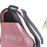Maxbell Roller Skate Bag Skating Shoes Bag Portable Large Capacity Inline Skates Bag Pink