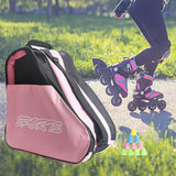 Maxbell Roller Skate Bag Skating Shoes Bag Portable Large Capacity Inline Skates Bag Pink