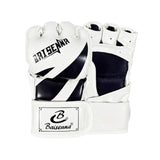 Maxbell Mma Gloves Half Finger Training Boxing Gloves Hand Wraps Kick Boxing Gloves White Black