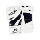 Maxbell Mma Gloves Half Finger Training Boxing Gloves Hand Wraps Kick Boxing Gloves White Black