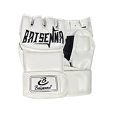 Maxbell Mma Gloves Half Finger Training Boxing Gloves Hand Wraps Kick Boxing Gloves White